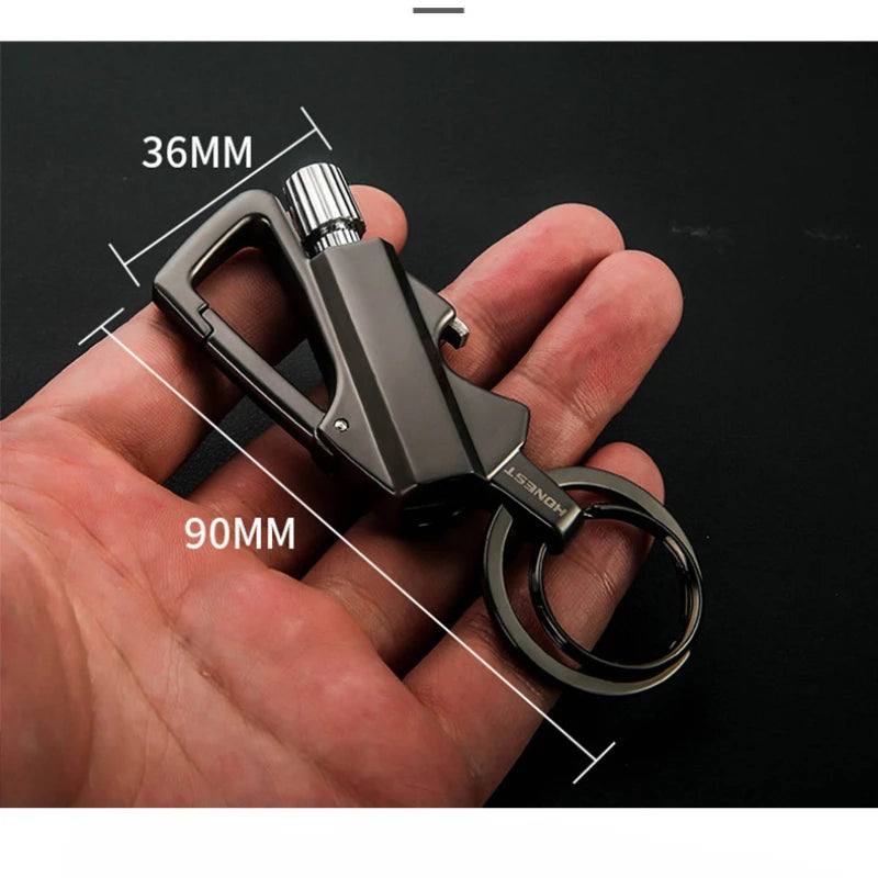 Multifunctional Keychain Kerosene Lighter Beer Bottle Opener Outdoor Portable Igniter Smoking Accessories Gadgets for Men