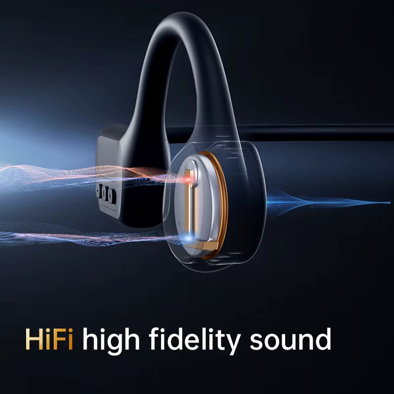 Bone Conduction Earphones Bluetooth Wireless IPX8 Waterproof MP3 Player Hifi Ear-Hook Headphone with Mic Headset for Swimming
