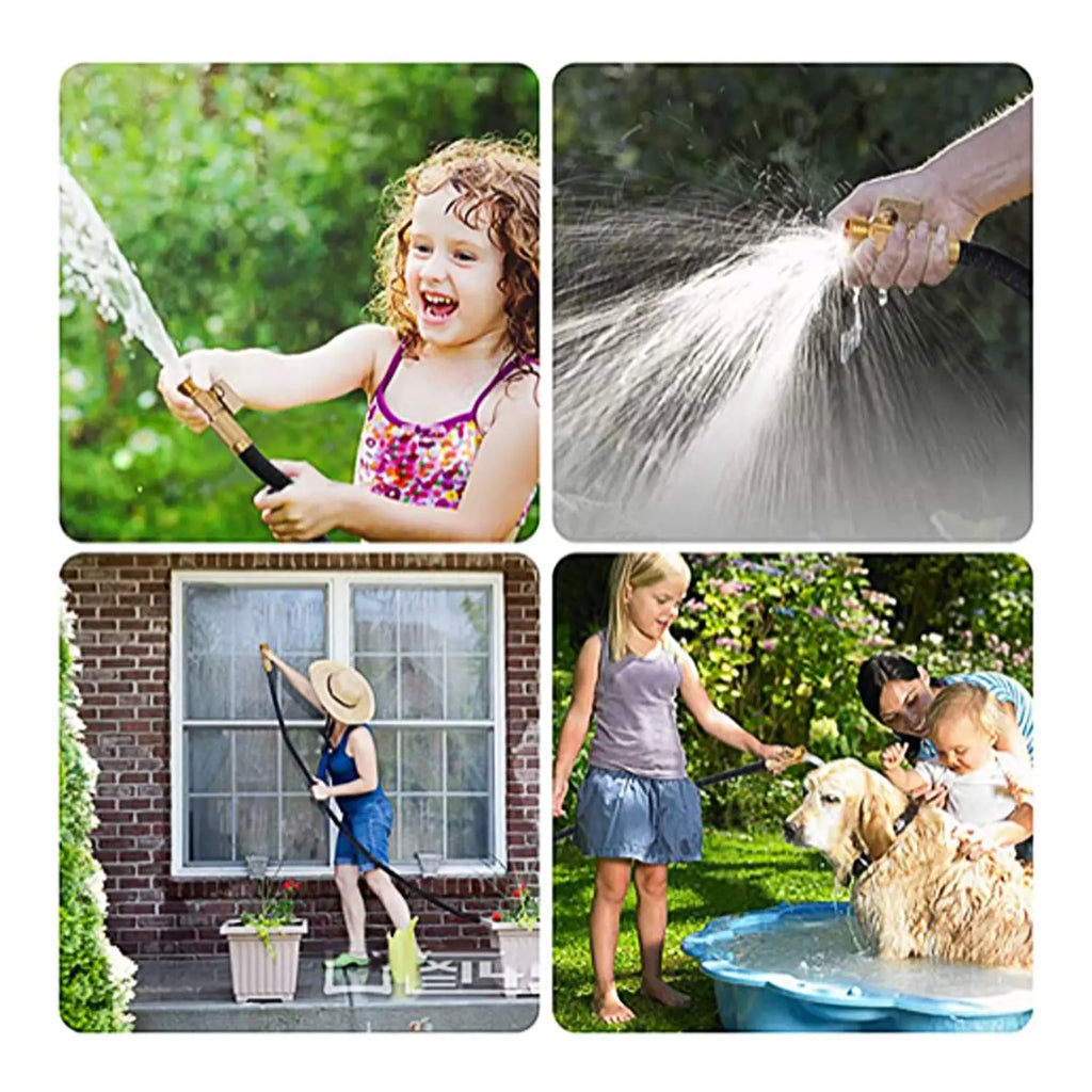 【Spotlight Day】100、75、50Ft Expandable Garden Hose,Heavy Duty Superior Strength,4 -Layer Durable Collapsible Latex Core,Extra Strong Brass Connectors ,Lightweight Flexible Water Hose