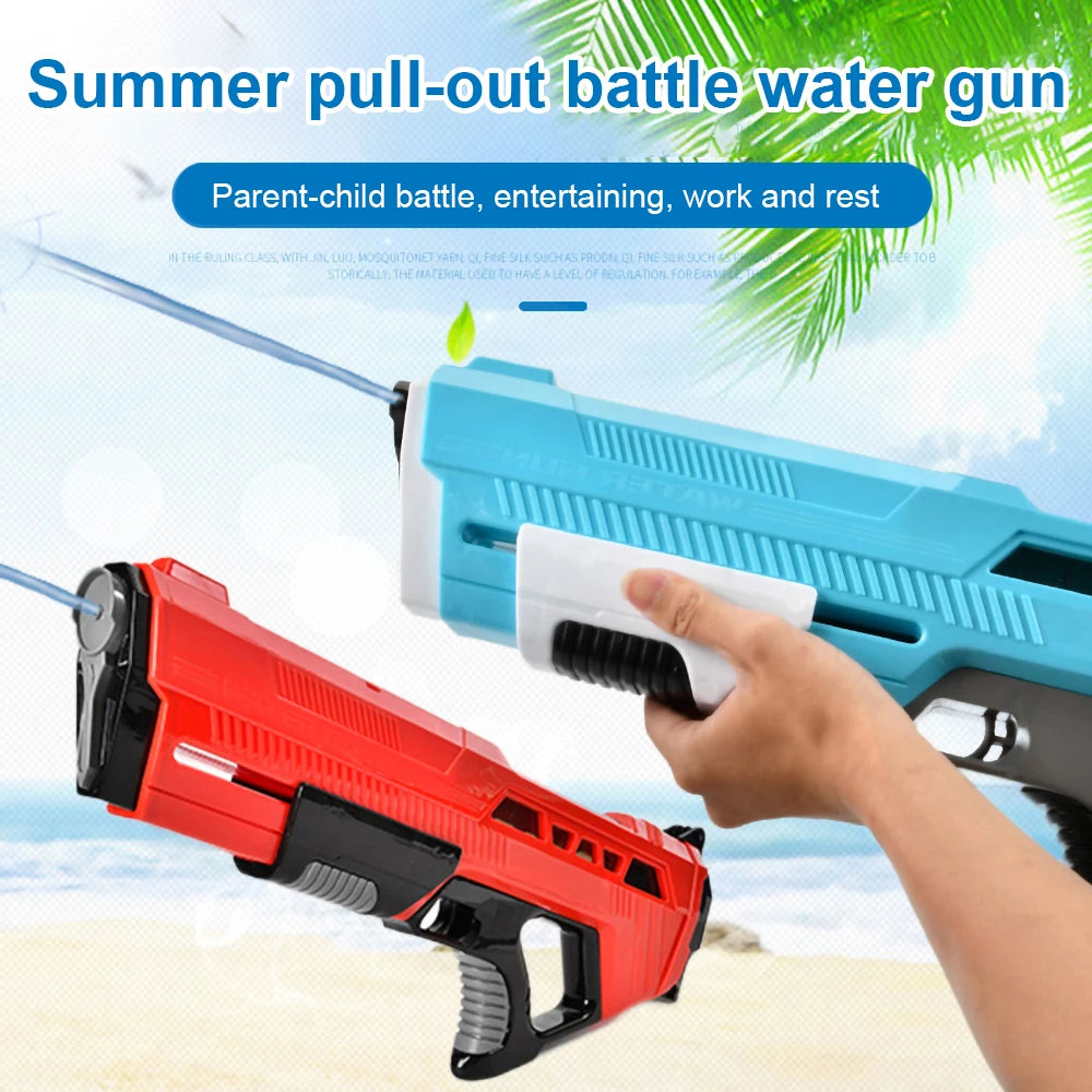 Pistolet à eau électrique d'extérieur, jouets d'extérieur, haute pression, grande capacité, plage d'été, jeu de piscine, jouets interactifs pour enfants