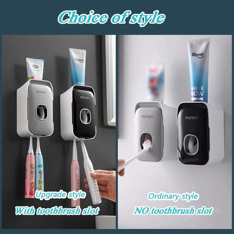 MENGNI distributeur automatique de dentifrice mural salle de bain presse-dentifrice sans poinçon porte-brosse à dents support salle de bain Acces