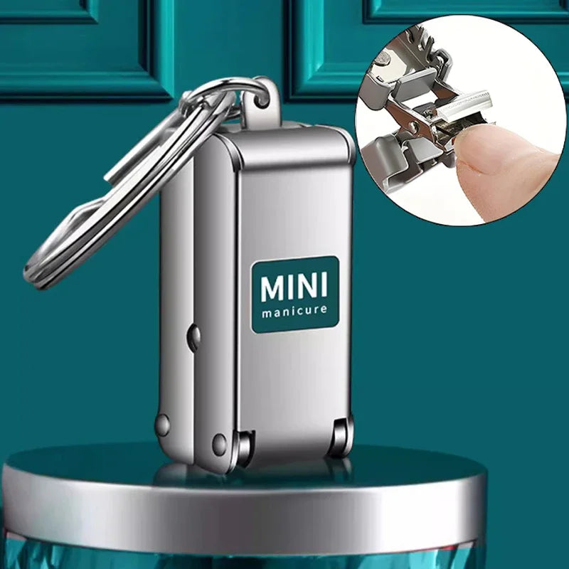 1Pcs Nail Clippers Collapsible Portable Travel Fingernail Nail Scissors Cutter Stainless Steel Manicure Tools