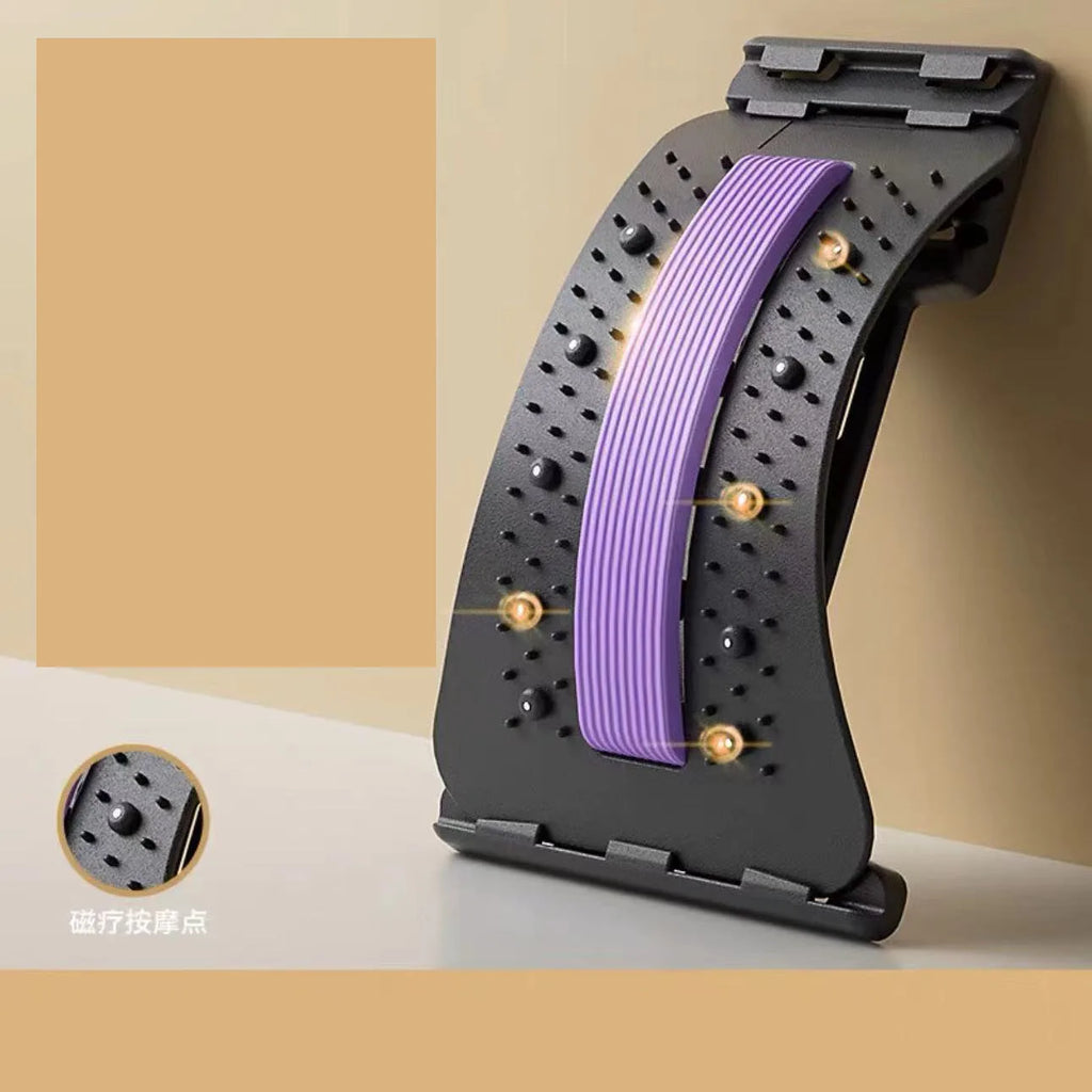 Civière de dos, masseur de dos amélioré de 6e génération, craquelin de dos pour soulager les douleurs lombaires, soutien lombaire, avec Massage magnétique