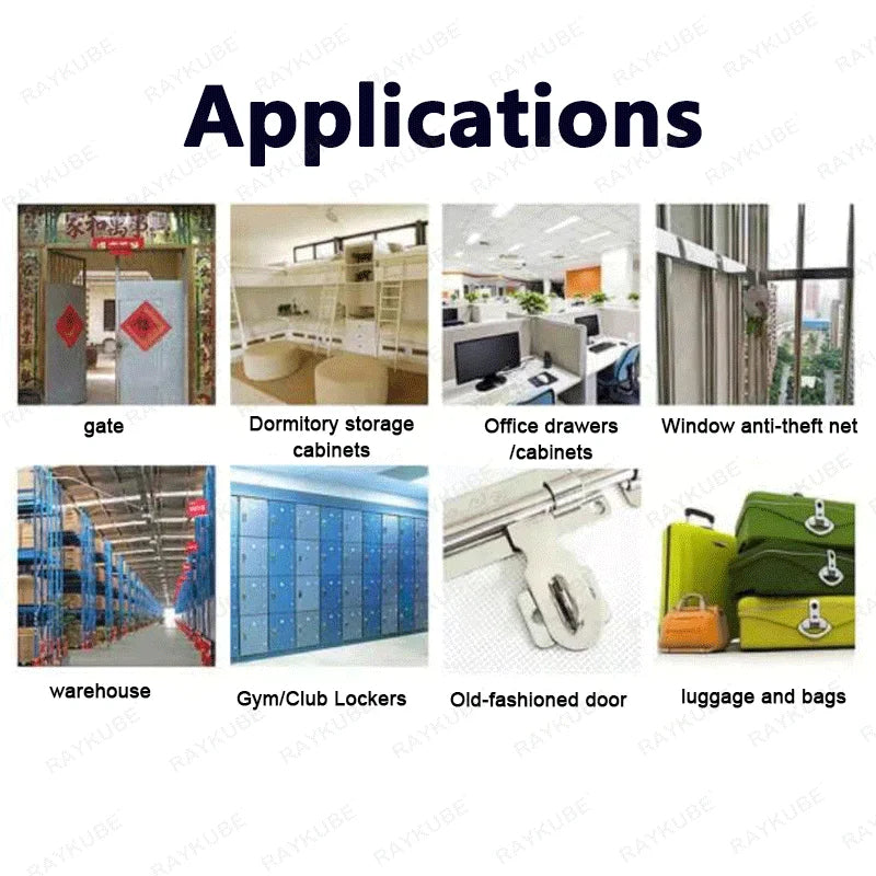 RAYKUpunshrimp-Cadenas biométriques intelligents à empreintes digitales, étanches, en alliage de zinc, avec batterie aste intégrée