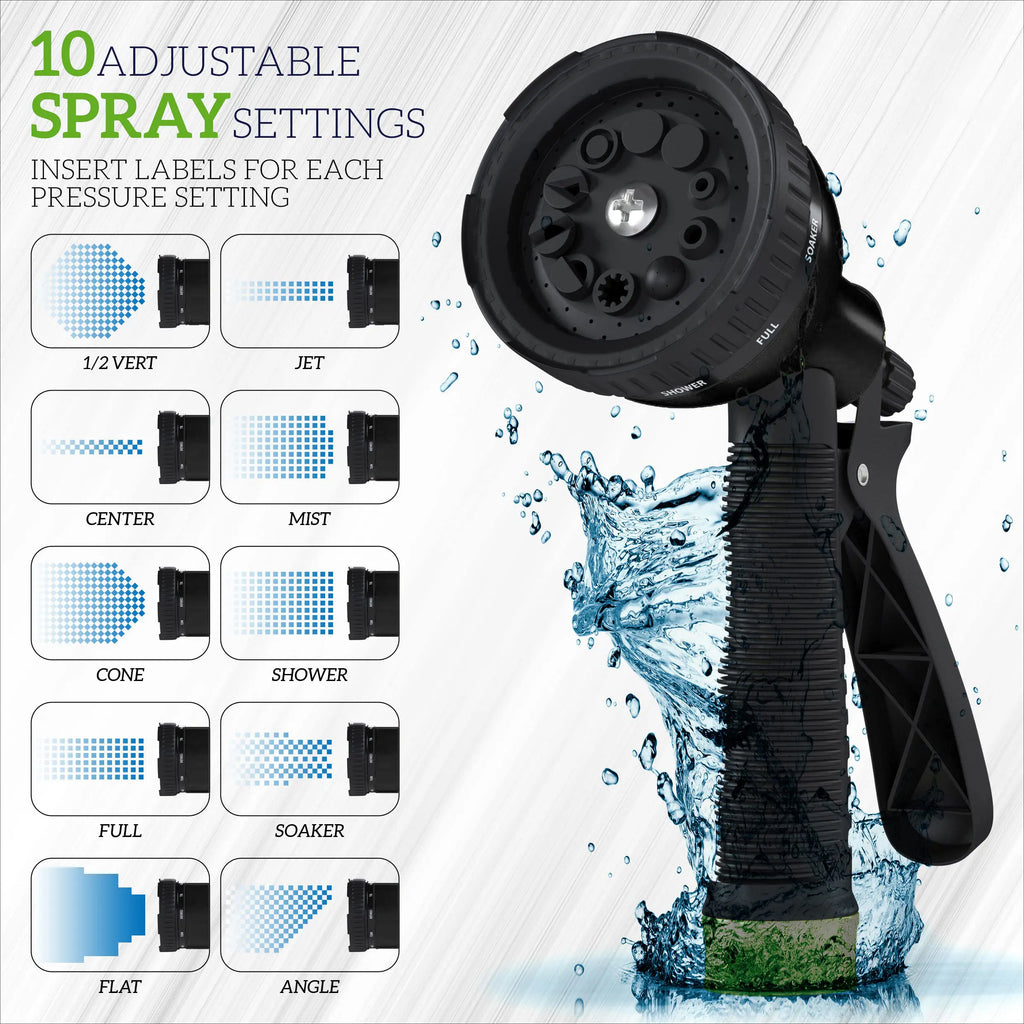 【Spotlight Day】100、75、50Ft Expandable Garden Hose,Heavy Duty Superior Strength,4 -Layer Durable Collapsible Latex Core,Extra Strong Brass Connectors ,Lightweight Flexible Water Hose